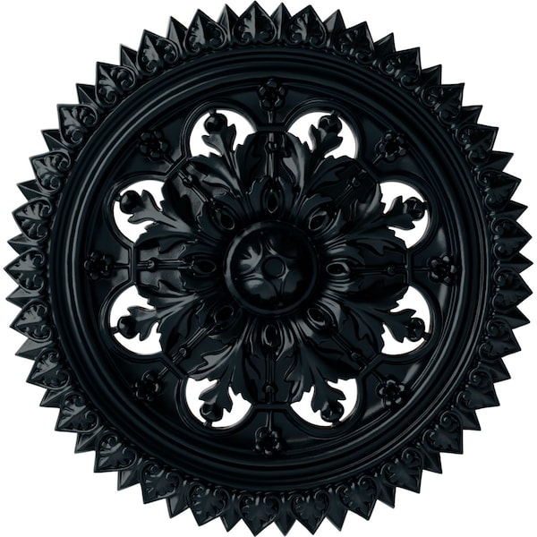 Ekena Millwork York Ceiling Medallion (Fits Canopies up to 3 5/8"), Hand-Painted Night Shade, 21 5/8"OD x 2 1/2"P CM21YONSF - main
